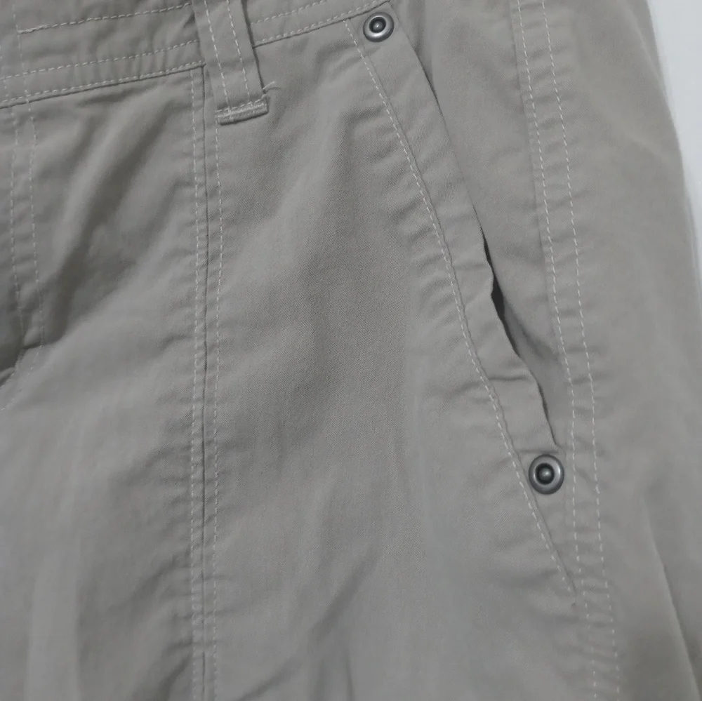 Kuhl beige Boys 18Slim Outdoor Hiking cargo School shorts with utility pockets
